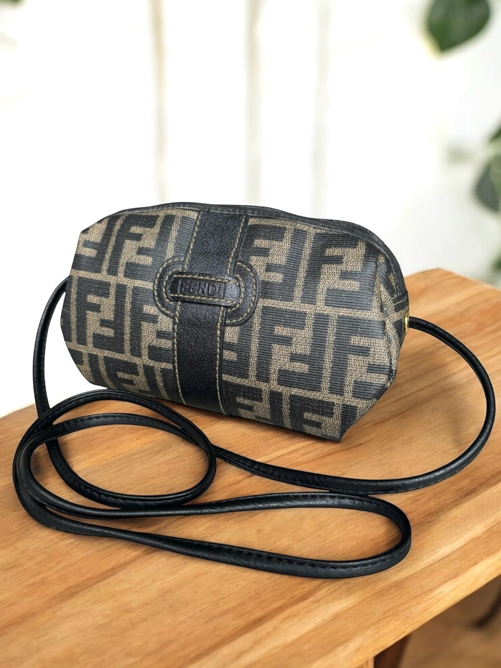 Fendi Vintage Zucca FF Monogram Crossbody Shoulder Bag